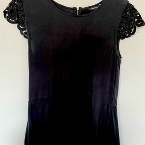 Small black blouse with beautiful lace detailing on sleeves